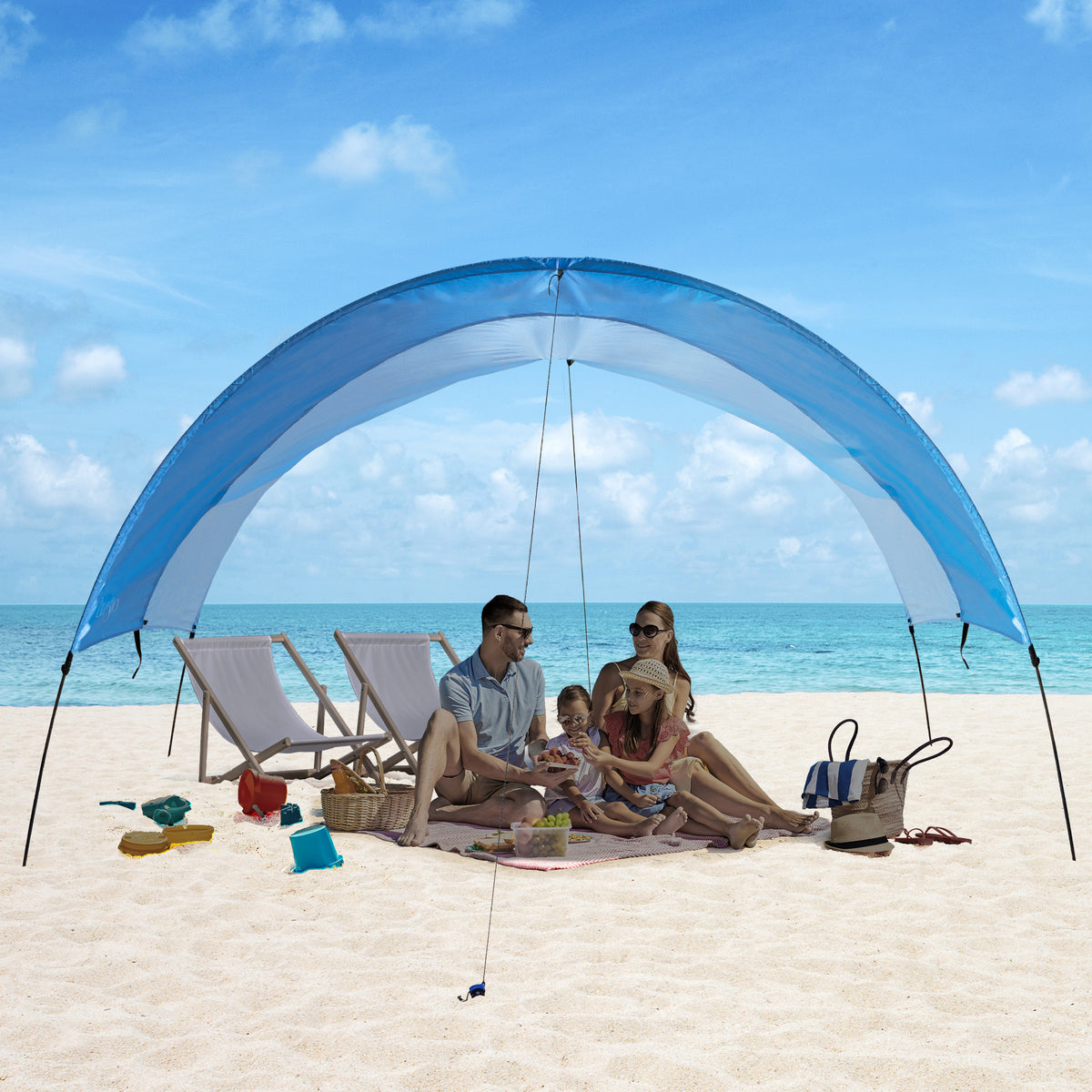 Zingtto Beach Sun Shade Blue Mixed with Teal